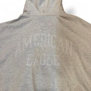 American Eagle Cream Zip-Up Hoodie